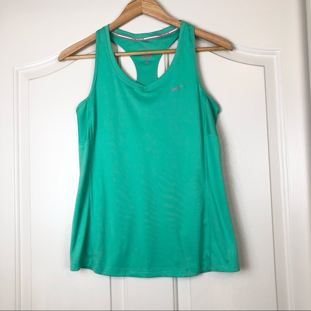 Nike Dri-fit Running Green Racerback Tank Top